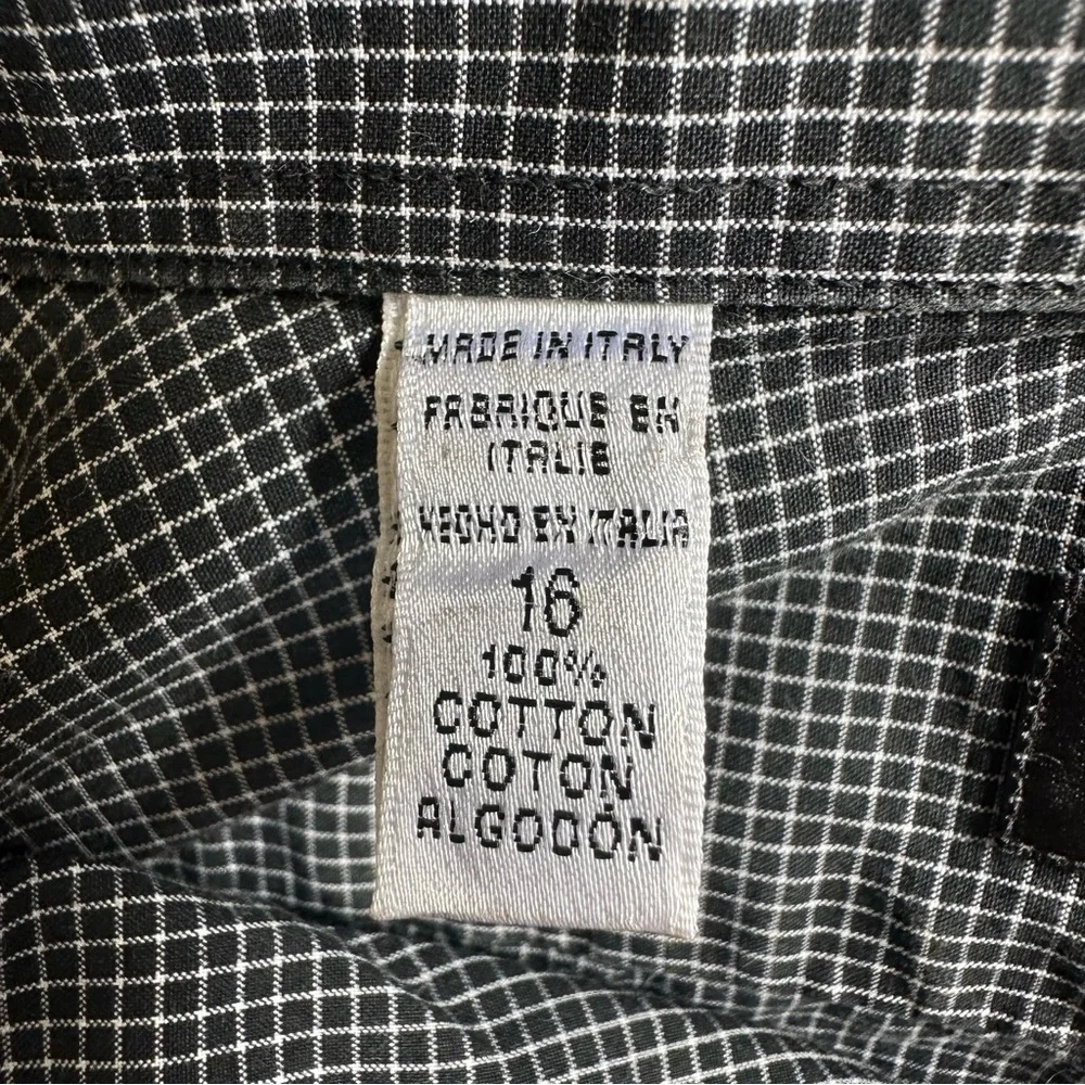 Ralph Lauren Men’s Black & White Plaid Casual Button Down Shirt- Size 16 Neck - Picture 4 of 10